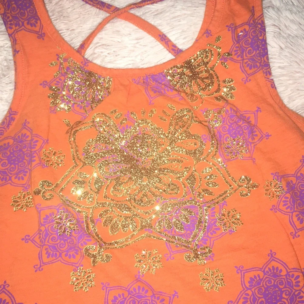 Summer Ready 4 Piece Bundle of Girl's Vibrant Boho Print Tank Tops - Picture 3 of 8